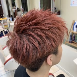 メンズのオススメ順 カラー レッド ピンク ベリーショートの髪型 ヘアスタイル 楽天ビューティ