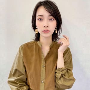 オススメ順 30代 ストレート 黒髪 ミディアムの髪型 ヘアスタイル 楽天ビューティ