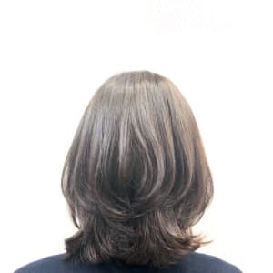 オススメ順 50代 カラー ミディアムの髪型 ヘアスタイル 楽天ビューティ