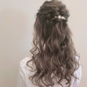 オススメ順 40代 編み込み セミロングの髪型 ヘアスタイル 楽天ビューティ