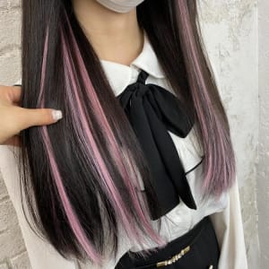 シールエクステ  エクステ 、ロング　ストレート　カラーエクステ ❤️❤️❤️ 原色15本分をたっぷりとメッシュで🔥 可愛すぎる