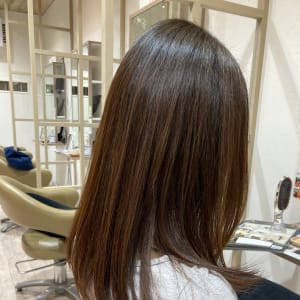 オススメ順 50代 ストレートパーマ ロングの髪型 ヘアスタイル 楽天ビューティ
