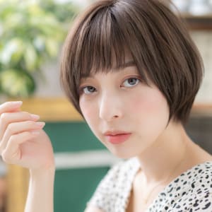 オススメ順 ストレートパーマ アッシュ ブラウン ベリーショートの髪型 ヘアスタイル 楽天ビューティ