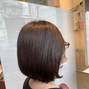 オススメ順 50代 ストレートパーマ セミロングの髪型 ヘアスタイル 楽天ビューティ