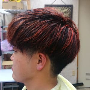 メンズのオススメ順 ストレート レッド ピンクの髪型 ヘアスタイル 楽天ビューティ