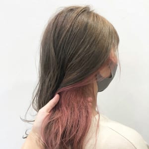 インナーカラー】ミルクティーベージュ×ピンク | LUCK 2nd SPACE