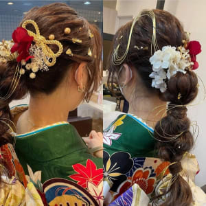 オススメ順 和服 着物 ポニーテール アッシュ ブラウン ロングの髪型 ヘアスタイル 楽天ビューティ