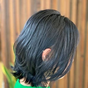 新着順 パーマ 黒髪 ミディアムの髪型 ヘアスタイル 楽天ビューティ