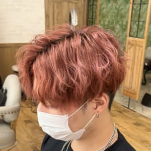 メンズのオススメ順 カラー レッド ピンク ベリーショートの髪型 ヘアスタイル 楽天ビューティ