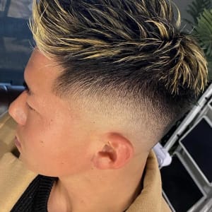 メンズのオススメ順 代 モヒカン イエロー オレンジの髪型 ヘアスタイル 楽天ビューティ