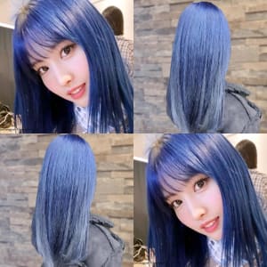 TWICE・モモさんのブルーカラー | Fave(フェイブ)のヘアスタイル