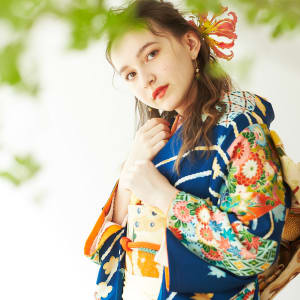 オススメ順】和服・着物/イエロー・オレンジ/セミロングの髪型