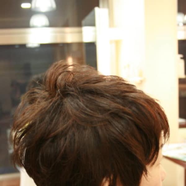 京都　ナチュラルハイライトにプチアシンメトリー|hair Qril