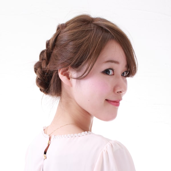 ざっくり編み込みスタイル