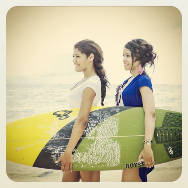 編み込みアップ ツーショット