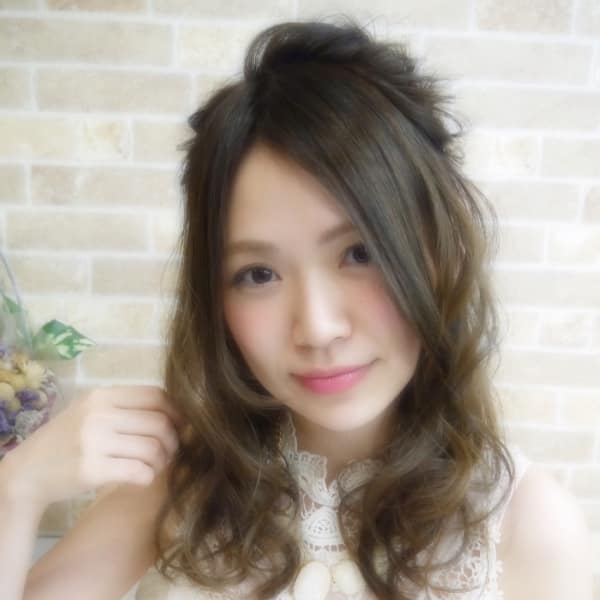 華やかハーフアップ