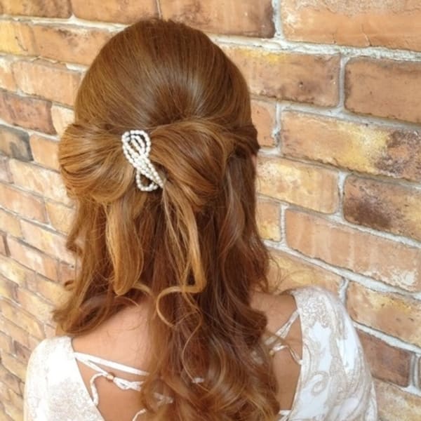 リボン☆ハーフアップ♪　結婚式&２次会アレンジ