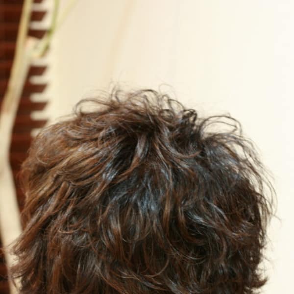 京都　ショートヘアにエアウェーブのスプリングヘア|hair Qril