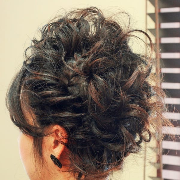 京都　美容室　編み込みのヘアセット　アレンジです|hair Qril