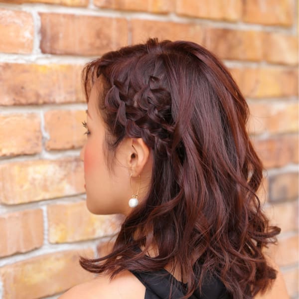 ウェーブ巻きアレンジ♪