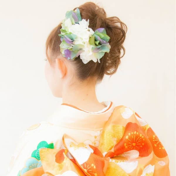 成人式　華やか振袖着付+ヘアセット