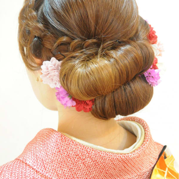 振り袖にピッタリ☆ツヤツヤロールアップ★