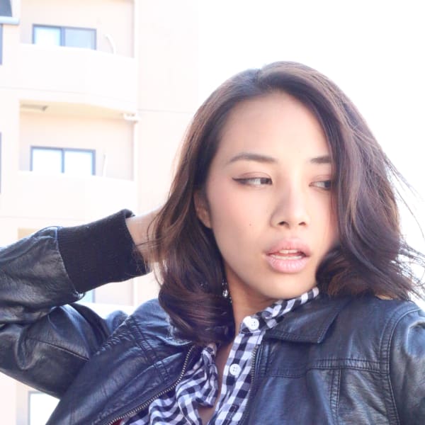 【asso】暗髪セミディボブ