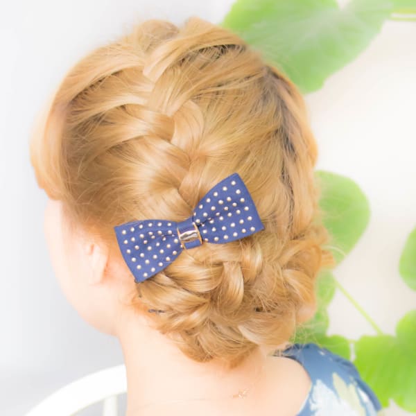 大きめ表編み込みで可愛くｍ