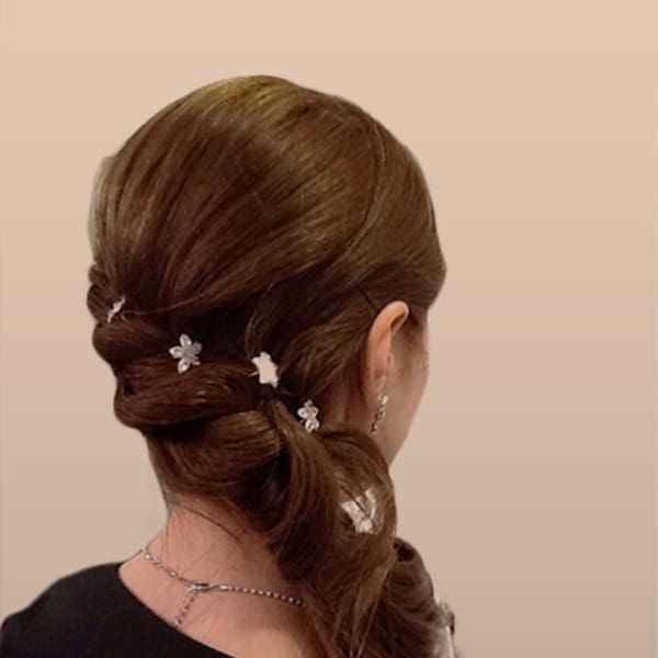 アナと雪の女王風サイド三つ編み