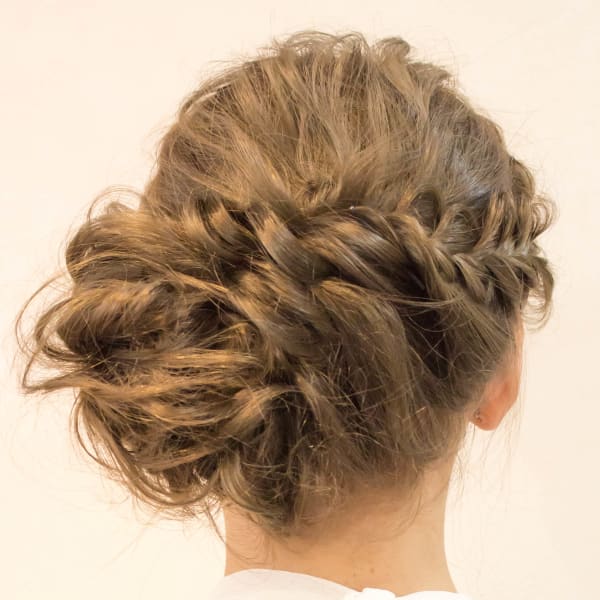 ねじり編みラフなサイドアップL