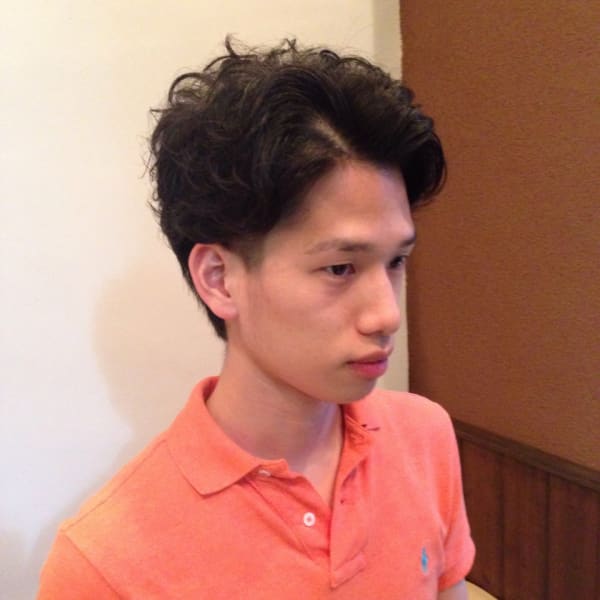 清潔感+できる男 ツーブロックメンズパーマ