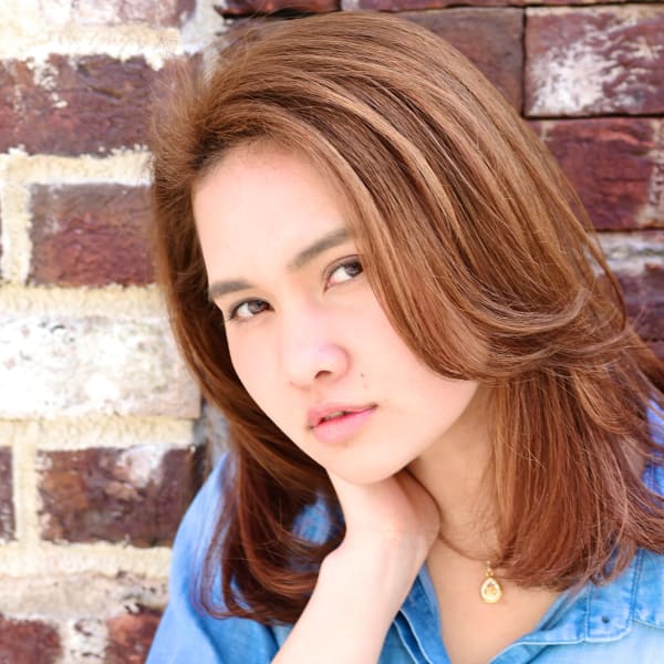 大人可愛い☆ながめバングなセミロング☆|Stujio