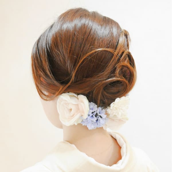 ◎訪問着☆清楚な夜会崩し　着付け＋ヘアセット