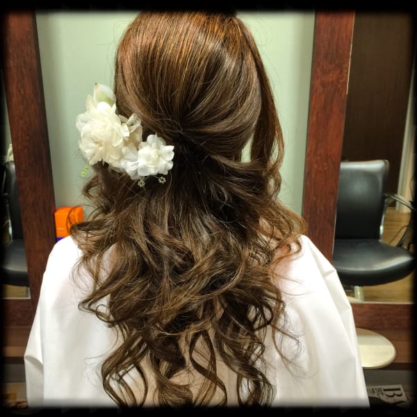 ハーフアップ|polish.custom-hair