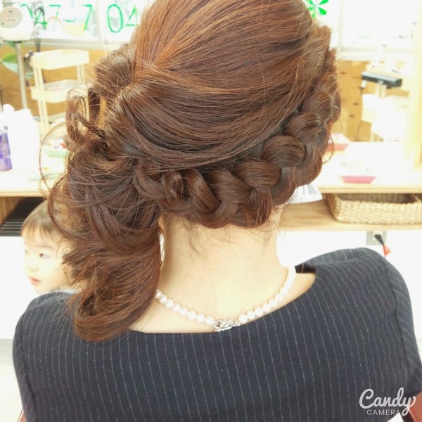 ☆編み込み入りサイドアップ☆|gelato hair