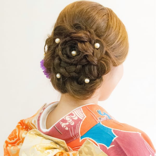 振袖着付け 成人式ヘアアップ♪新横浜関内町石川町元町中華街