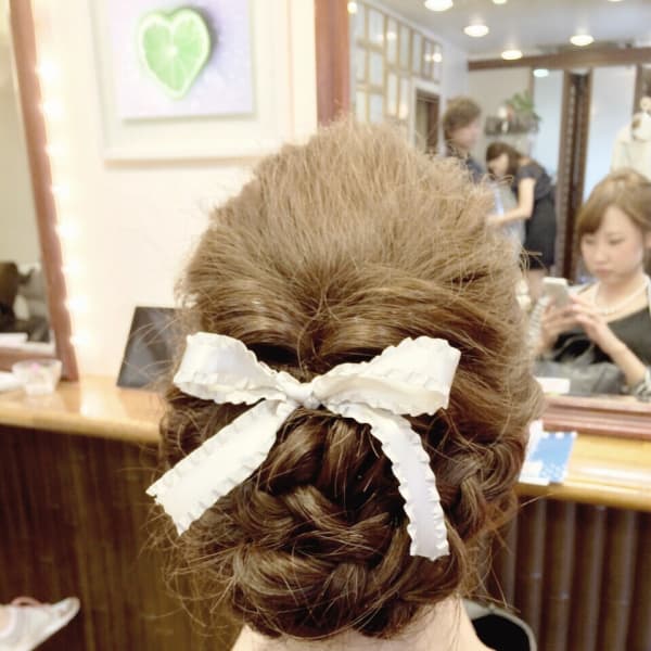 編み込みアレンジ☆|elf