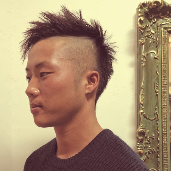 七三ツーブロック×ツイストパーマ