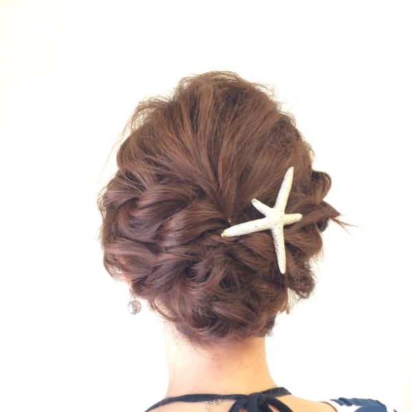 編み込みアレンジ☆|elf