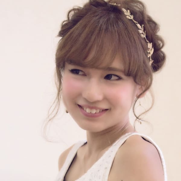 *ふんわり編み込みアップ*