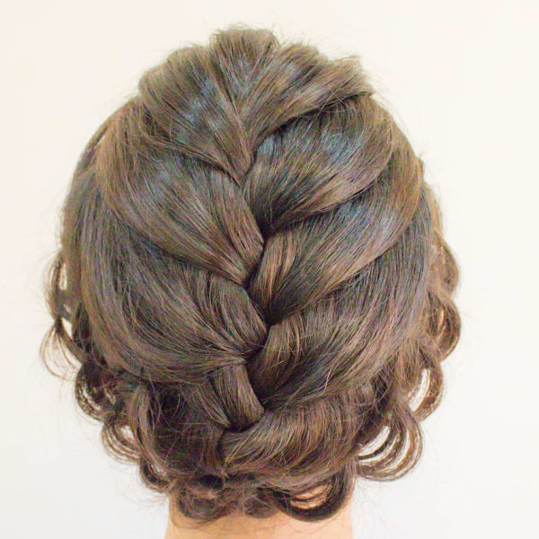 大きめ編み込みアレンジ