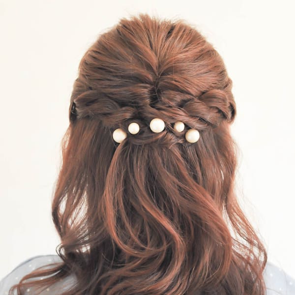 お手軽ハーフアップ