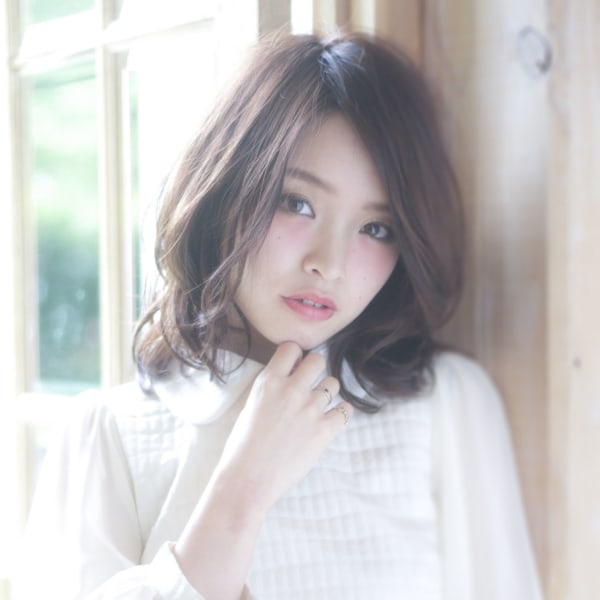 165ページ目 オススメ順 パーマ ナチュラル ブラウン ベージュ ミディアムの髪型 ヘアスタイル 楽天ビューティ