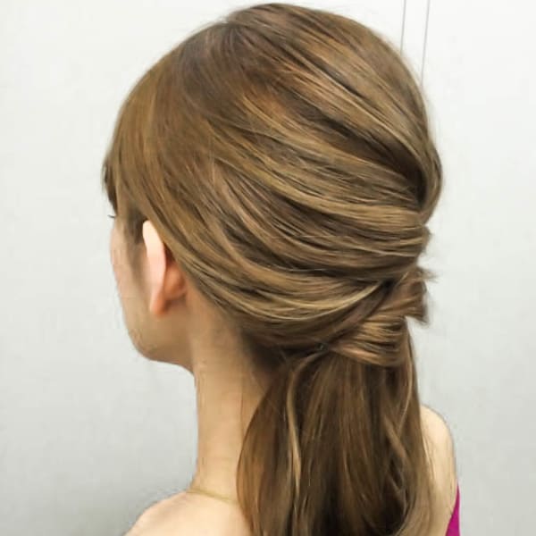 ツヤツヤダウンアレンジ