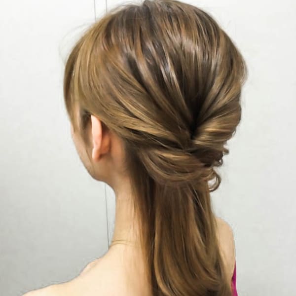 ツヤツヤダウンアレンジ