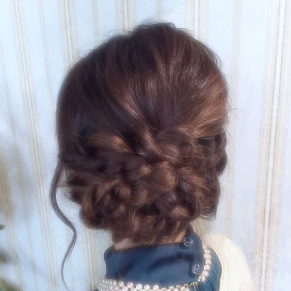 編み込みナチュラル【miel hair新宿】