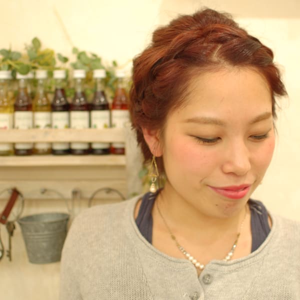 編み込みアレンジ