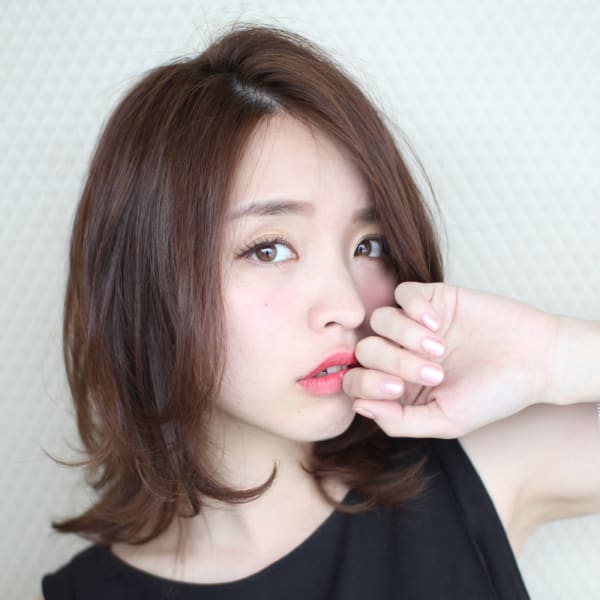 愛され☆ひし形セミディパーマ