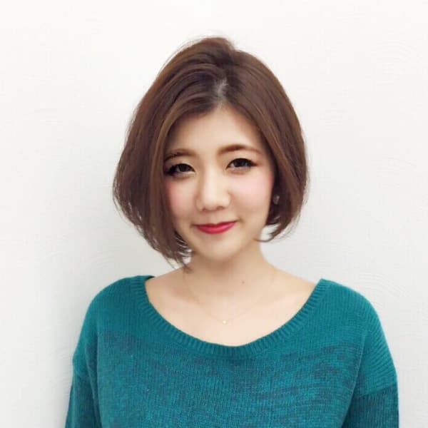 ショコラカラーのグラデーションボブ|プリズムヘアーデザイン