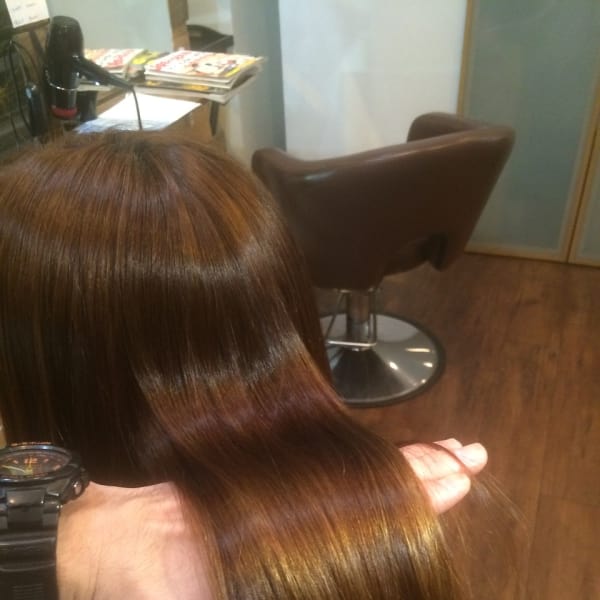 髪質改善矯正＋アミノカラー